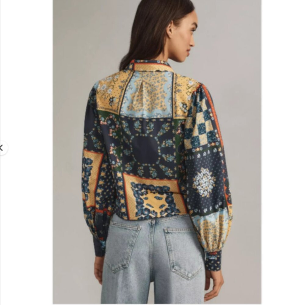 New $345 Hunter Bell Everett Patchwork Cotton Pop… - image 2